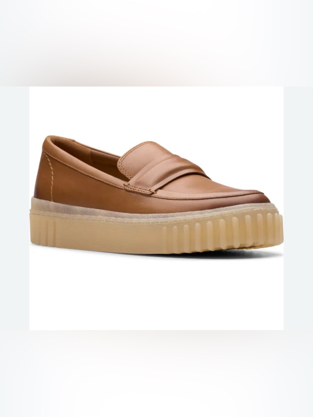 Clark’s Loafers Mayhill Cove Leather Shoes Size 9.5 Wide NWT Cushion Footbed